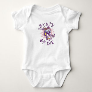 Skate or die Skateboarder Girl Baby Bodysuit