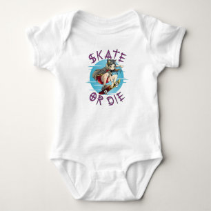 Skate or die Skateboarder Girl Baby Bodysuit