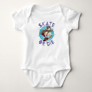 Skate or die Skateboarder Girl Baby Bodysuit