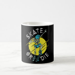 Skate or die Skeleton Skateboarder Coffee Mug