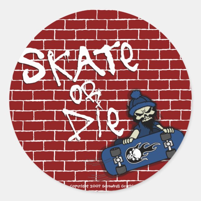 Skate or Die Stickers (Front)