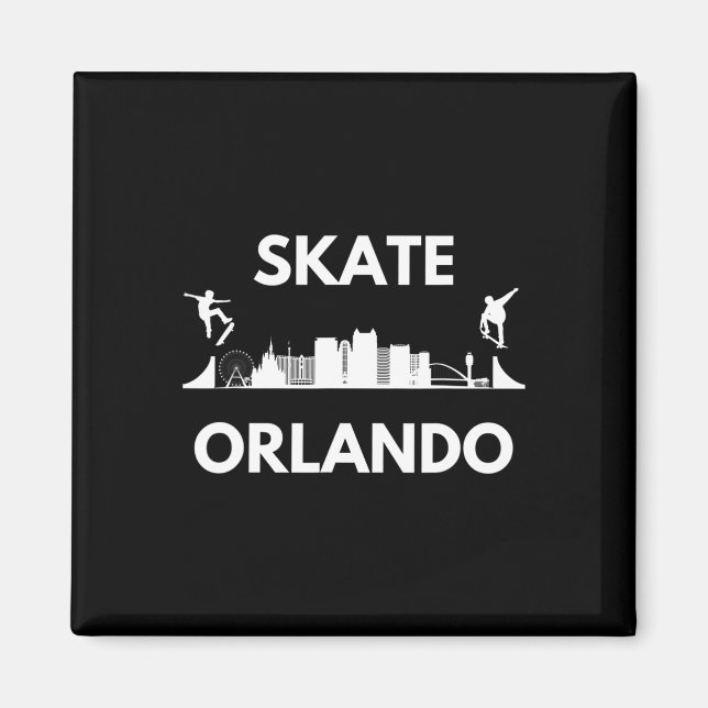 Skate Orlando Fl Skateboarding Fans Orlando Skylin Magnet (Front)