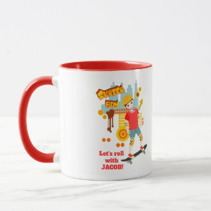 Skate Park Fun Boy Birthday Party Mug