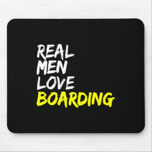 Skate Park Real Men Love Boarding Skateboard Snowb Mouse Mat