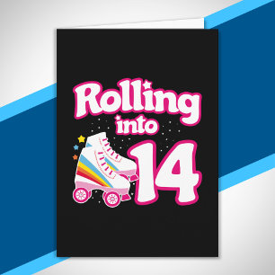 Skate Party - 14th Birthday Party - Roller Skating Card