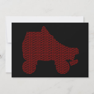 skate party invitations : type stacks