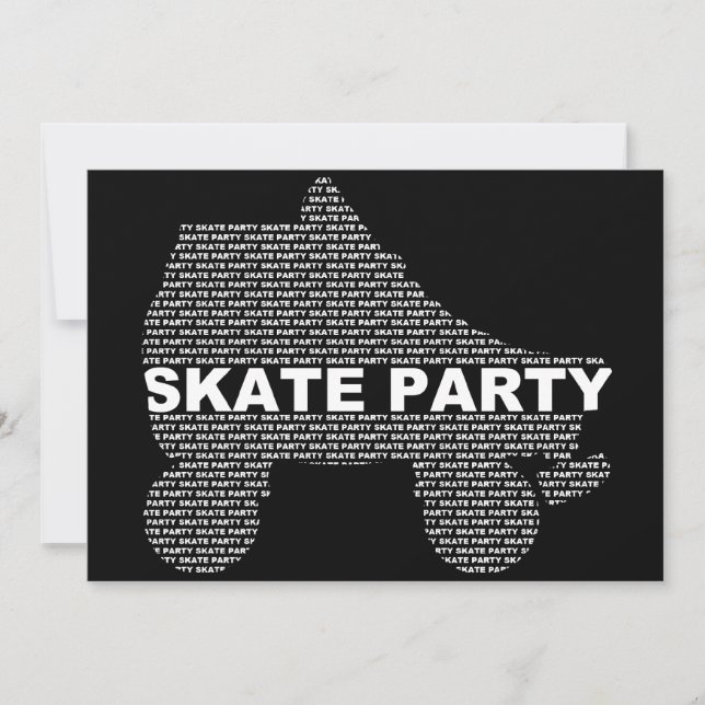 skate party invitations : type stacks (Front)
