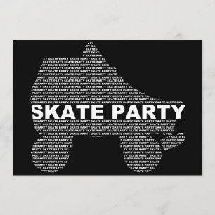 skate party invitations : type stacks