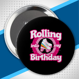 Skate Party - Roller Rink Roller Skating Birthday 10 Cm Round Badge