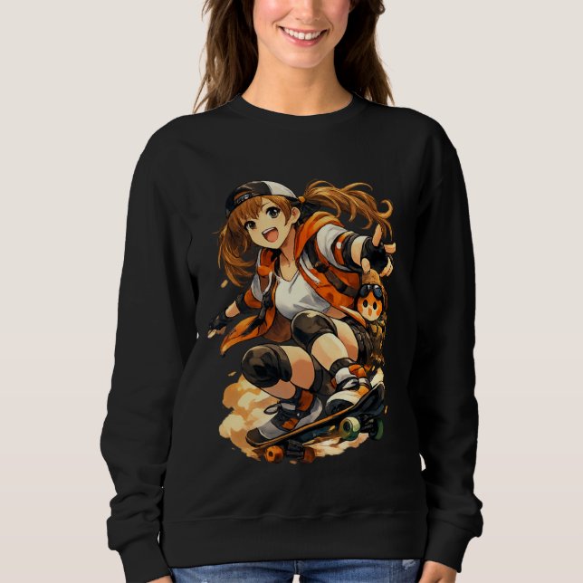 Skate Quest Orange Rider Sweatshirt (Front)