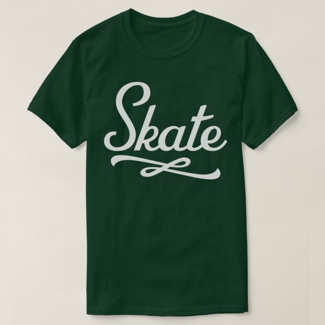 Skate Retro World Swirl Skating T-Shirt (Design Front)