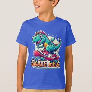 Skate Rex - Cool Dinosaur T-Shirt