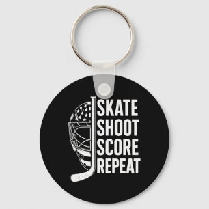 Skate Shoot Score Repeat (1) Key Ring