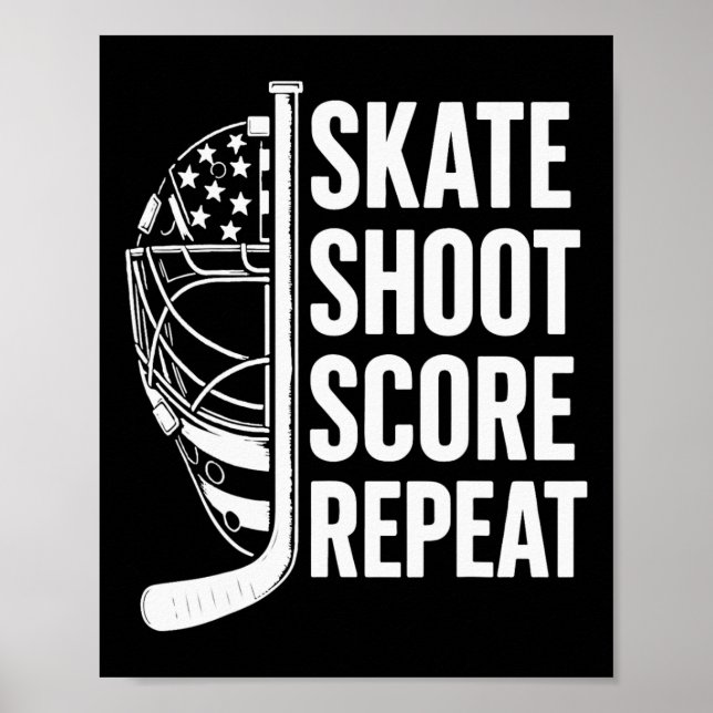 Skate Shoot Score Repeat _1  Poster (Front)
