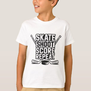 Skate Shoot Score Repeat _4  T-Shirt