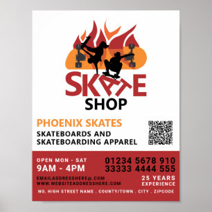 Skate Shop, Skateboarding Advertising Poster