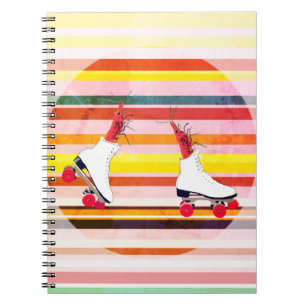 Skate, Shrimps on skate Surreal art Notebook