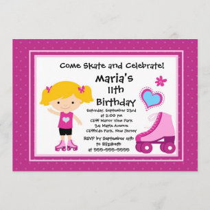 Skate Skateboard Party Birthday Invitations