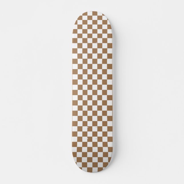 Skate-skateboards Chequered Pattern-black and whit Skateboard (Front)