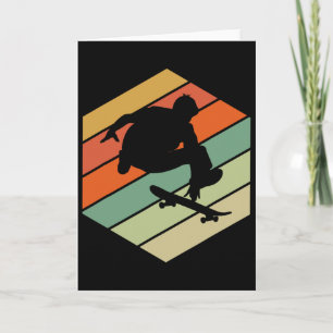 Skate Skater Skateboarder Skateboarding Gift Vinta Card