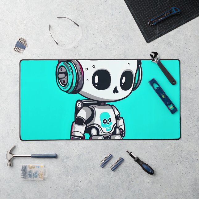 Skate SkullBot Desk Mat (Workstation)