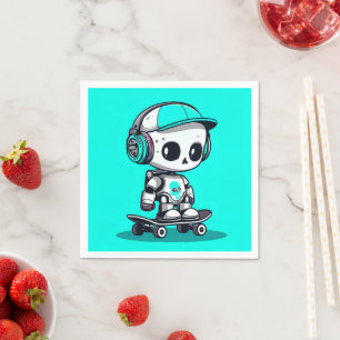 Skate SkullBot Napkin