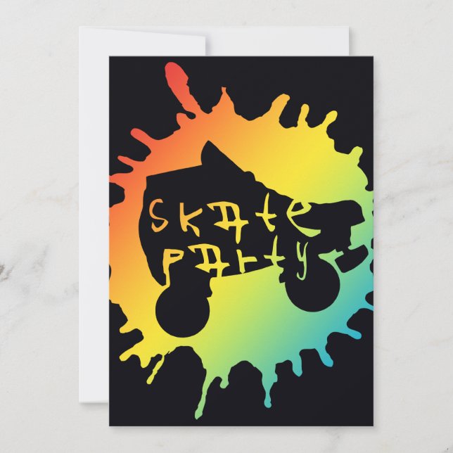 skate splatz party invitation (Front)