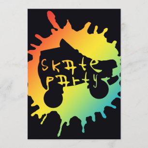 skate splatz party invitation