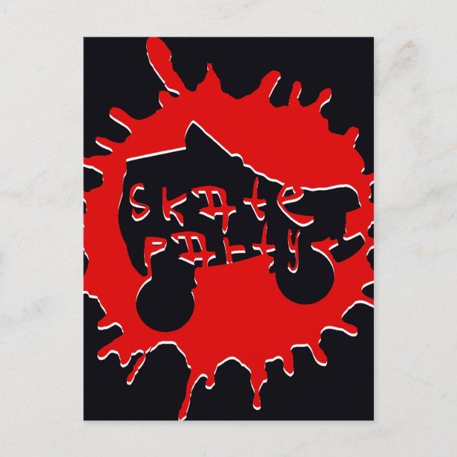 skate splatz party invitation (Front)