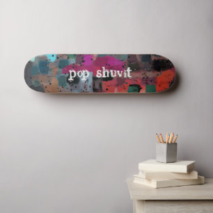 Skate Trick Grunge Typography Abstract Urban Art Skateboard