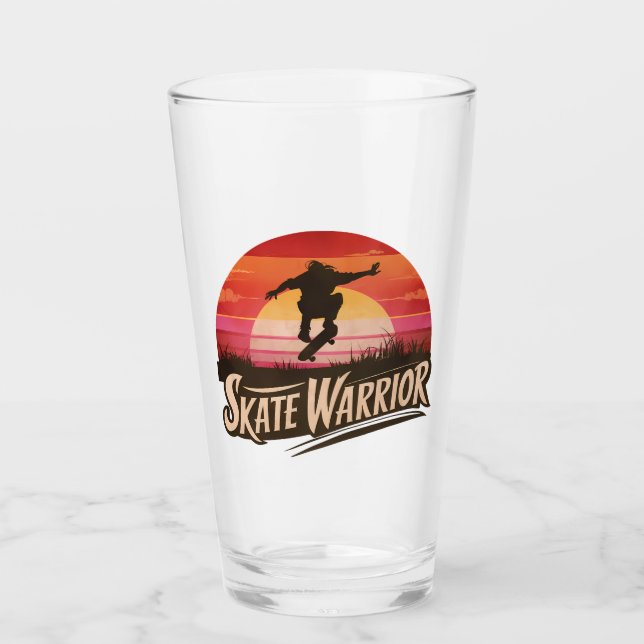Skate warrior - retro sunset vintage glass (Front)