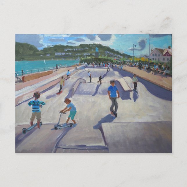 Skateboaders Teignmouth 2012 Postcard (Front)