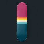 Skateboard<br><div class="desc">Vintage contrast stripes background. Summer retro style surf stripe pattern.</div>