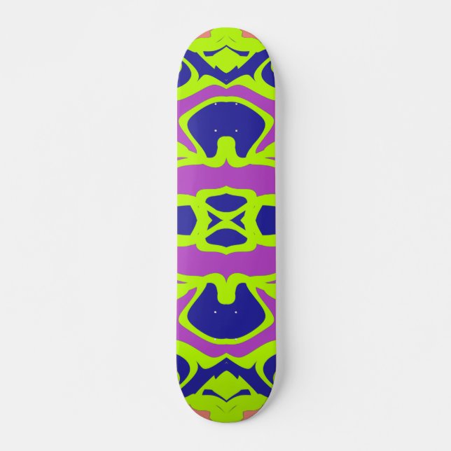 Skateboard, A vibrant multicolor classic pattern Skateboard (Front)