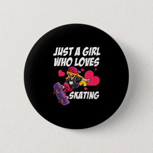 Skateboard Art For Women Girls Skateboarding Skate 6 Cm Round Badge