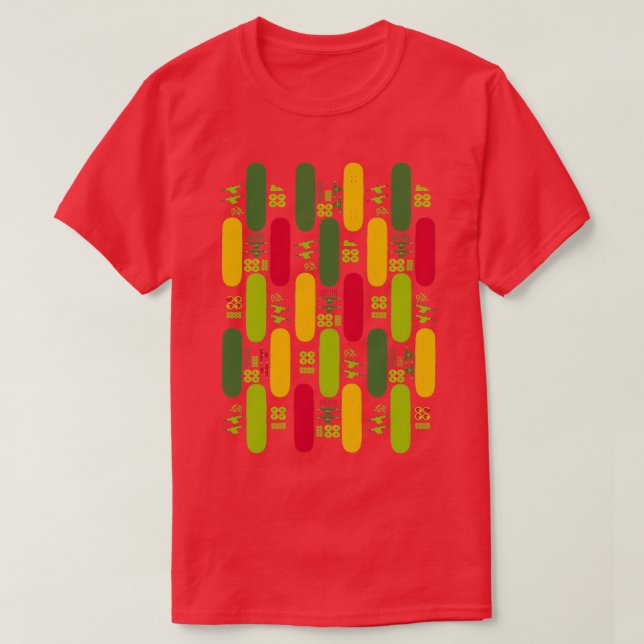 Skateboard Assembly Pattern GRN T-Shirt (Design Front)
