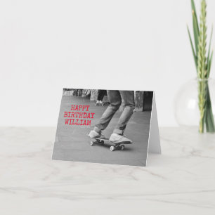 Skateboard Birthday Card   Happy Birthday Custom 