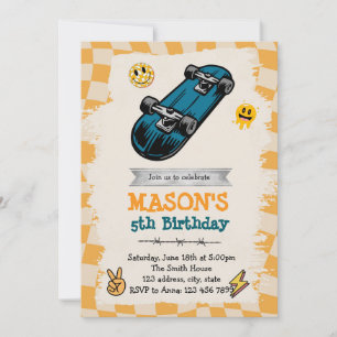 Skateboard Birthday Invitation