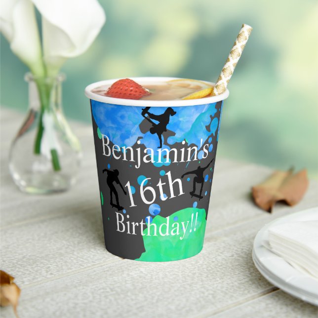 Skateboard Birthday   Paper Cups (Insitu)