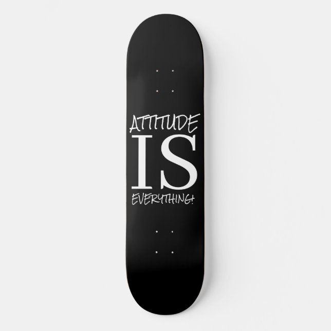 Skateboard Black White POSTIVE WORDS (Front)