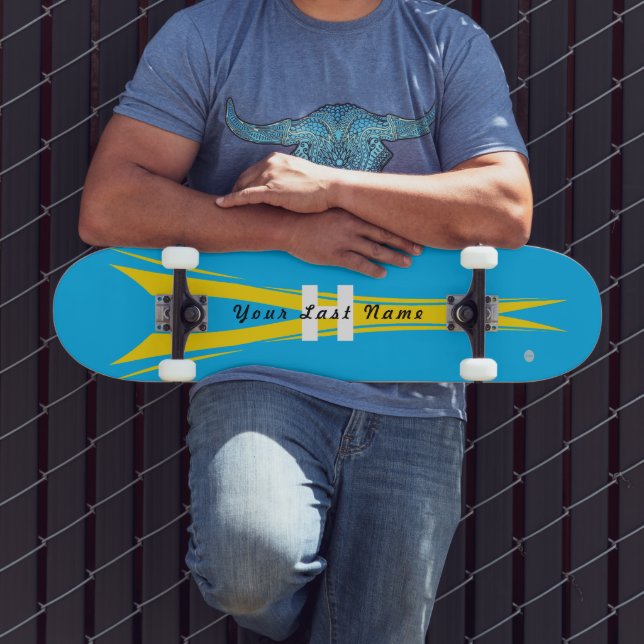 Skateboard Blue and Yellow HAMbyWG (Outdoor 3)