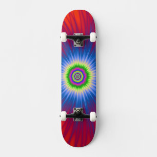 Skateboard    Blue Explosion on Red