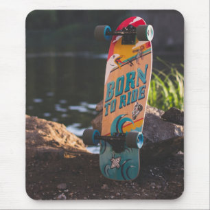 Skateboard Born To Ride Mouse Mat