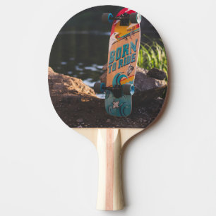 Skateboard Born To Ride Ping Pong Paddle