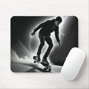 Skateboard Boy With Lightning Mouse Mat