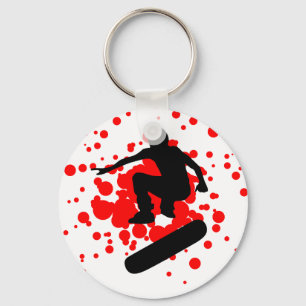 skateboard. bubbles. key ring