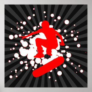 skateboard : bubbles : poster