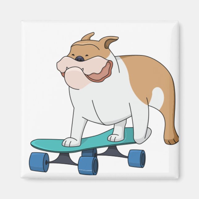 skateboard bulldog magnet (Front)