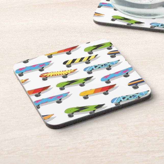 Skateboard Cartoon. Coaster (Left Side)