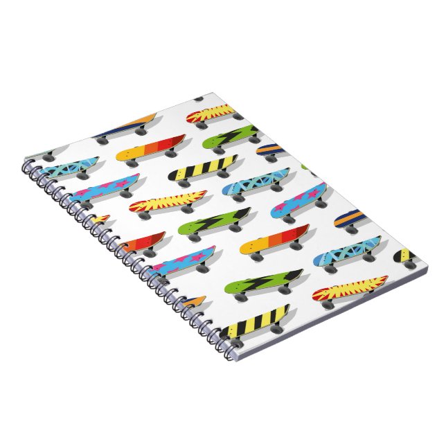 Skateboard Cartoon. Notebook (Right Side)